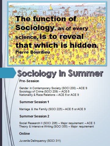 Photo Credit: Sociology in Summer