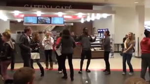 Organizers hope flash mob becomes finals week tradition